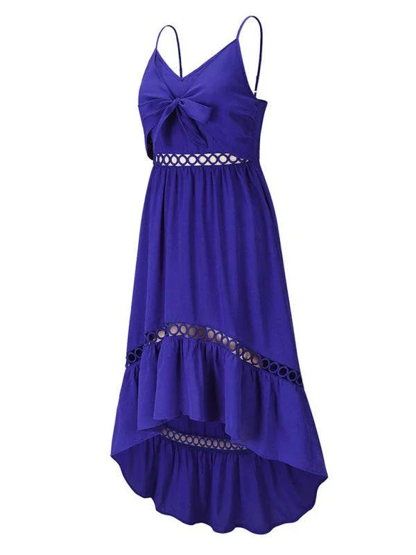 Briannte Woven Sexy Irregular Mid Length Sling Dress - Vestir en Moda