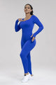 Susan Square Neck Long Sleeve Active Jumpsuits