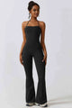 Sheila Halter Neck Flare Sport Jumpsuits