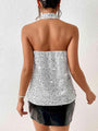 Patricia Sequin Halter Neck Tank