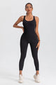 Yuddy Wide Strap Sleeveless Active Jumpsuits