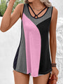 Rosanna Cute Color Block Tank Top