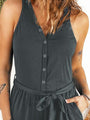 Ana Full Size Tie Waist Sleeveless Jumpsuits