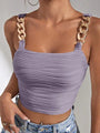 Leticia Chain Detail Square Neck Tank