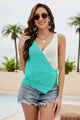 Camila Contrast Tied Knit Tank Tops - Vestir en Moda
