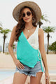 Camila Contrast Tied Knit Tank Tops - Vestir en Moda