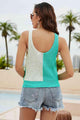 Camila Contrast Tied Knit Tank Tops - Vestir en Moda