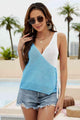 Camila Contrast Tied Knit Tank Tops - Vestir en Moda