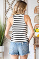 Olivia Striped Ribbed Round Neck Tank