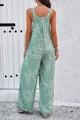 Nikauris Printed Wide Strap Jumpsuits with Pockets