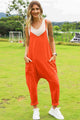 Viviana Double Size Sleeveless V-Neck Pocketed Jumpsuits