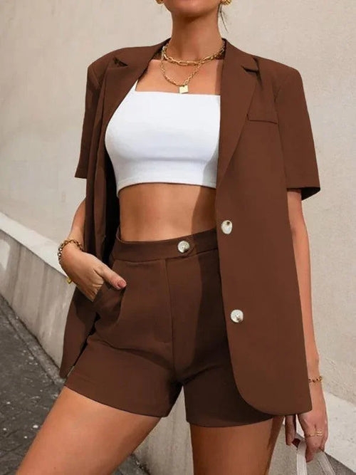 Charlotte Women's Solid And High Two piece Sets - Vestir en Moda