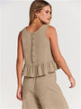 Chloe Sleeveless pleated casual Two pieces sets - Vestir en Moda