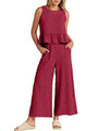 Chloe Sleeveless pleated casual Two pieces sets - Vestir en Moda