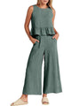 Chloe Sleeveless pleated casual Two pieces sets - Vestir en Moda