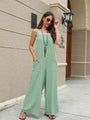 Jaqueline Square Neck Sleeveless Jumpsuits