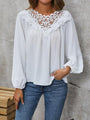 Paola Lace Detail Balloon Sleeve Blouse
