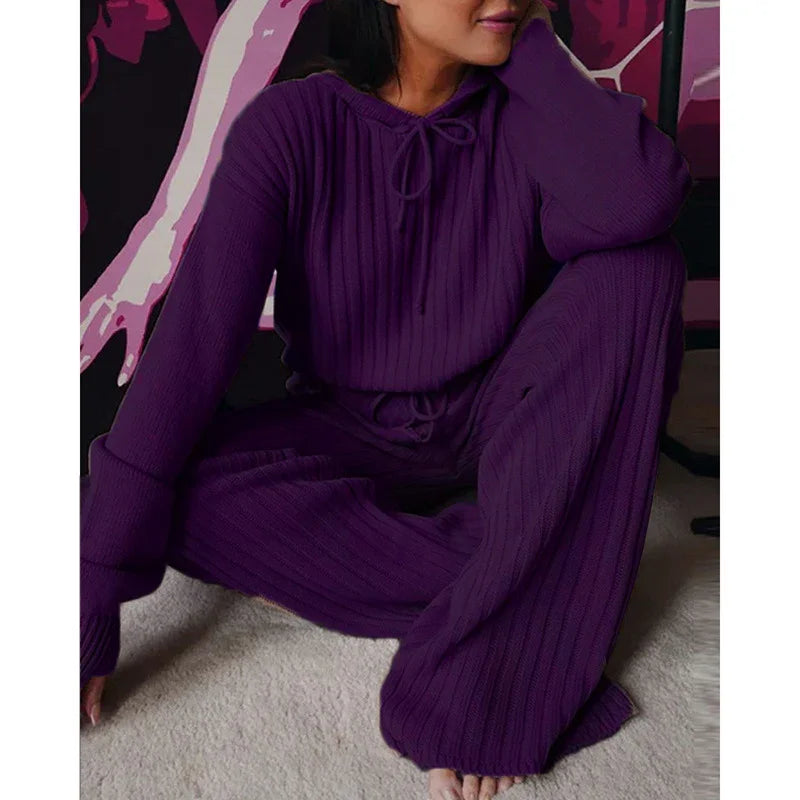 Isabella Women's Long Sleeve Loose Casual Home 2 Pieces Sets