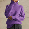 Fanny Geometric Turtleneck Long Sleeve Sweater