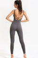 Esthel Crisscross Sleeveless Active Jumpsuits