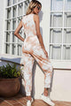 Giorgina Tie-Dye Sleeveless Jumpsuits with Pockets