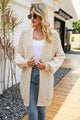 Danielle Open Front Dropped Shoulder Pocketed Cardigan - Vestir en Moda