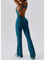 Factima Cutout Wide Strap Bootcut Active Jumpsuits
