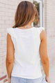 Rosmery Buttoned Ruffled Tank Top