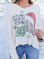 Liliana Christmas Graphic High-Low Design Sweater - Vestir en Moda