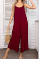 Carolina Spaghetti Strap Scoop Neck Jumpsuits