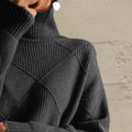 Fanny Geometric Turtleneck Long Sleeve Sweater