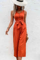 Glenda Tie Belt Sleeveless Jumpsuits with Pockets