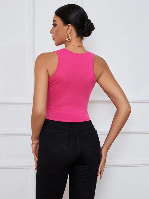 Fernanda Notched Neck Tank Top