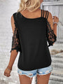 Alicia Lace Detail Cold Shoulder Blouse
