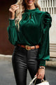 Alejandra Mock Neck Puff Sleeve Blouse