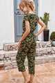 Raquel Camouflage Drawstring Crop Leg Jumpsuits