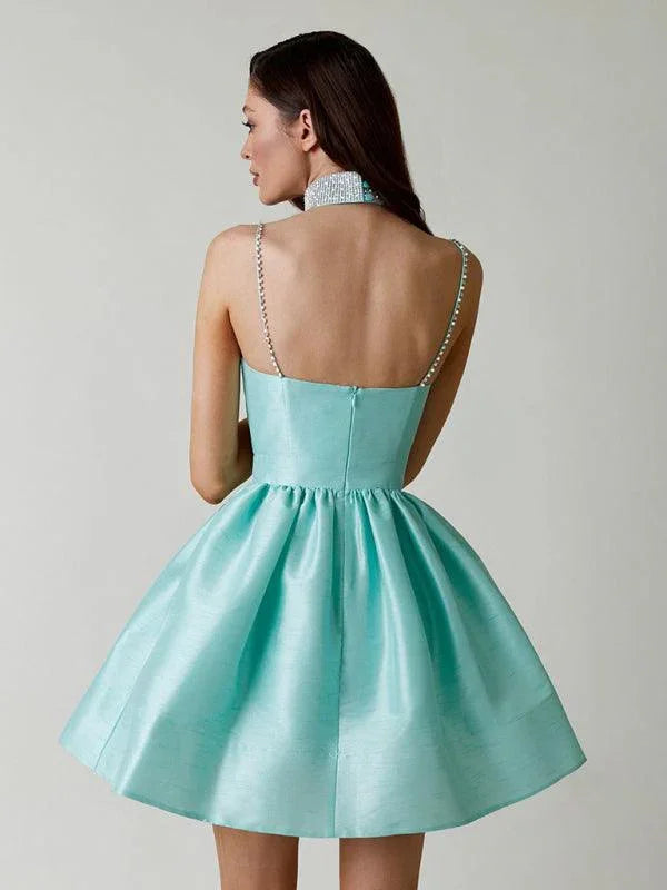 Elliott Pleated Suspender Sexy Temperament Rhinestone Dress - Vestir en Moda