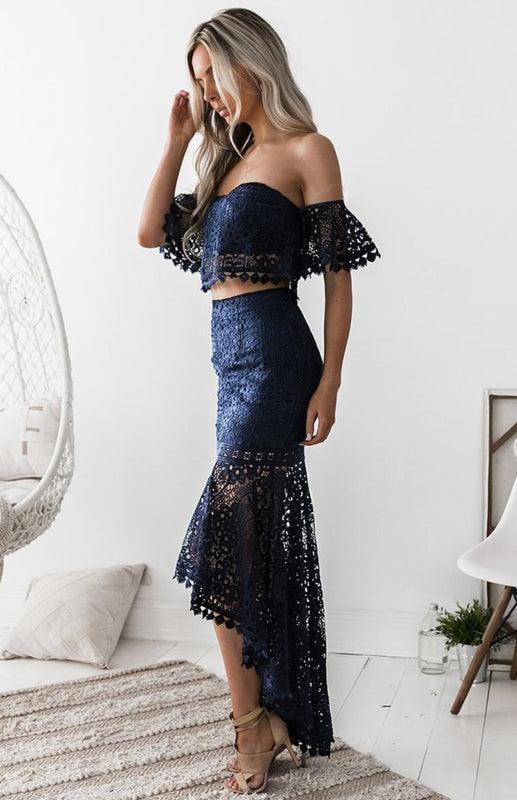 Emma Ladies Casual Fashion Lace Suit Two pieces sets - Vestir en Moda