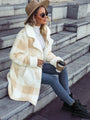 Emmy Plaid Button Down Coat with Pockets - Vestir en Moda