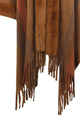Estella Color Block Fringe Detail Elegant Poncho - Vestir en Moda