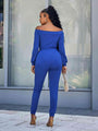 Dulce Up Off-Shoulder Long Sleeve Jumpsuits