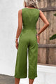 Glenda Tie Belt Sleeveless Jumpsuits with Pockets