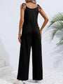 Desiree Tie-Shoulder Wide Leg Jumpsuits with Pockets