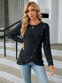 Tatiana Round Neck Long Sleeve Blouse