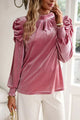 Alejandra Mock Neck Puff Sleeve Blouse