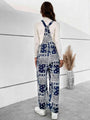 Osairis Printed Straight Leg Jumpsuits with Pockets