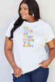 Sonia Simply Love Full Size Slogan Graphic T-Shirt - Vestir en Moda