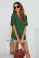 Merida V-Neck Side Ruched T-shirt
