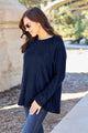 Valeria Ribbed Round Neck Long Sleeve Sweater