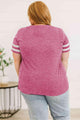 Vanessa Plus Size Striped V-Neck T-Shirt
